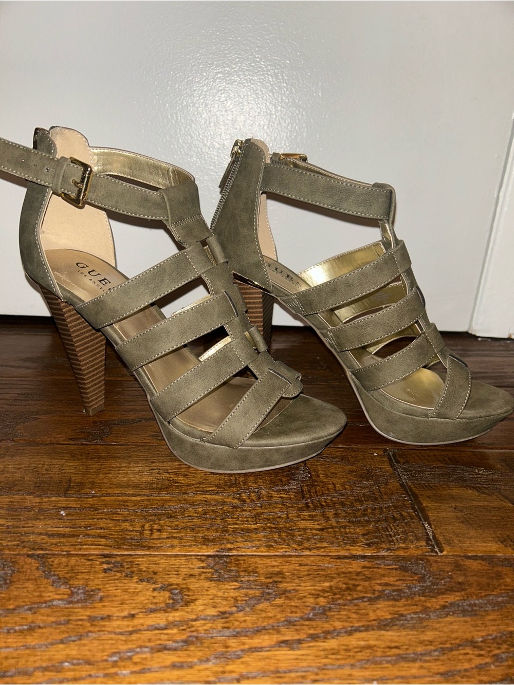 Green Guess Heels